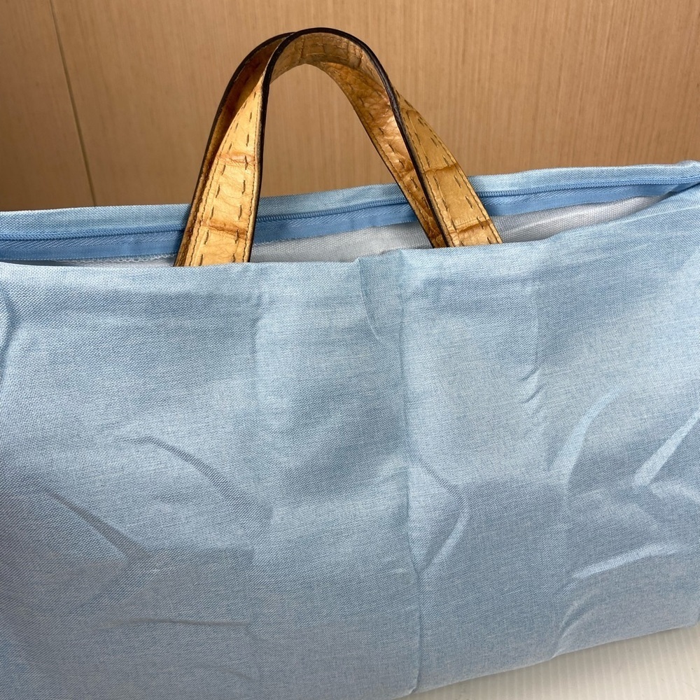 Fossil Croc Embossed Leather Shoulder Tote Bag Tan Vintage Y2K - Picture 15 of 15